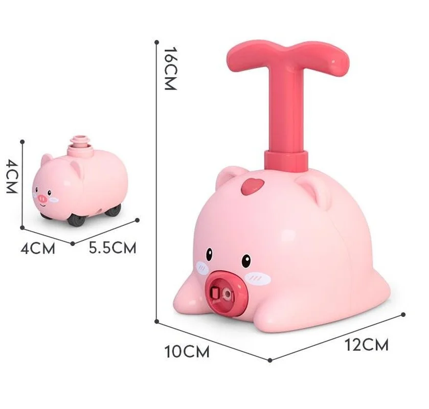

Inertia Flying Power Balloon Car with Rocket Launcher Cartoon Balloon Vehicles Toys for Children Pneumatic Toy Car