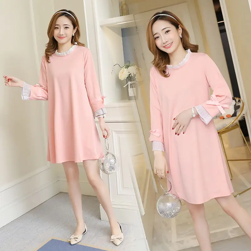 Платье для беременных Новинка Осень-зима 2019 повседневные свободные модные