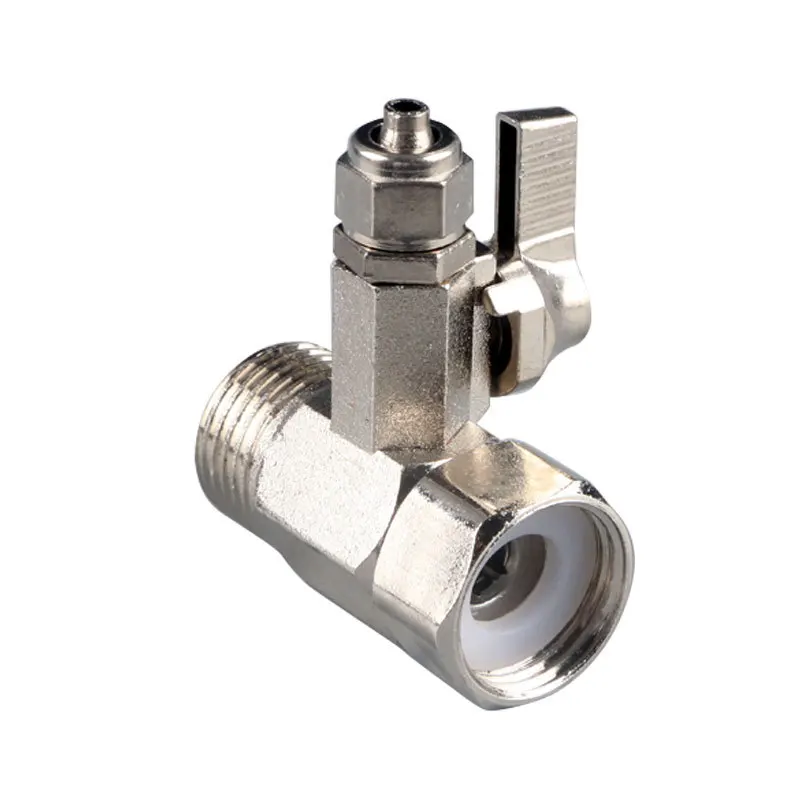 Сверхмощный RO переходник питательной воды 1/2 &quotдо 1/4&quot шаровой кран подачи
