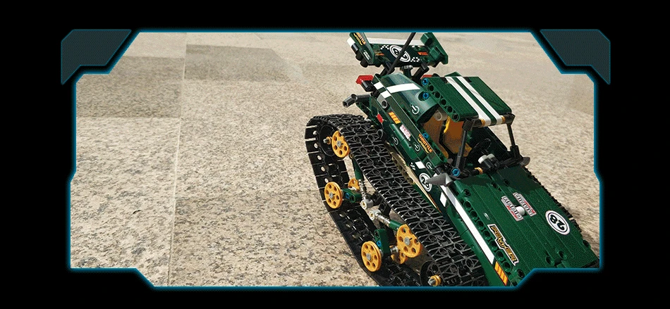 Technic RC Гусеничный гоночный автомобиль строительные блоки Электрический Мотор мощность дистанционное управление функция кирпичи автомобиль игрушки для детей
