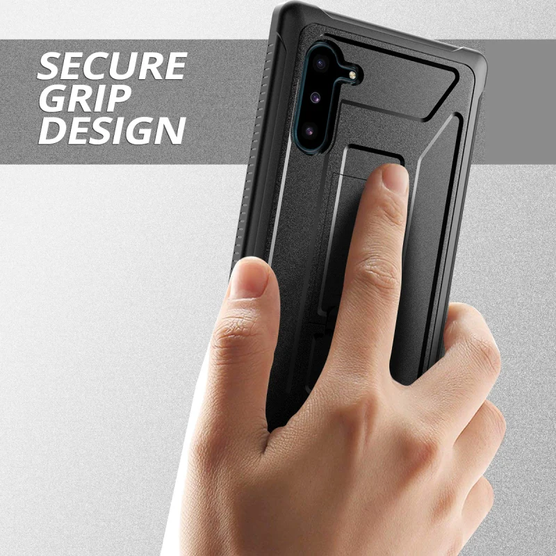 Роскошный черный Жесткий Чехол для samsung Galaxy Note10 Plus чехол с поддержкой защиты