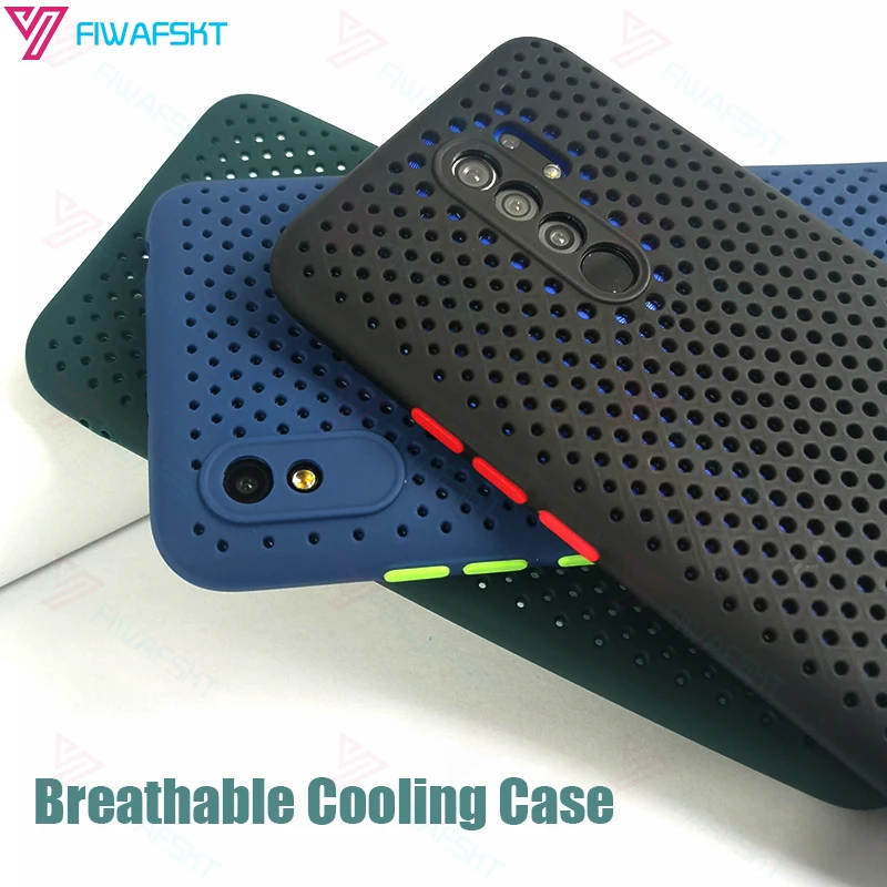 Силиконовый чехол для XiaoMi RedMi Note 9s 9 Pro Max 8 8T 8A 9A 9C NFC с отведением тепла дышащий