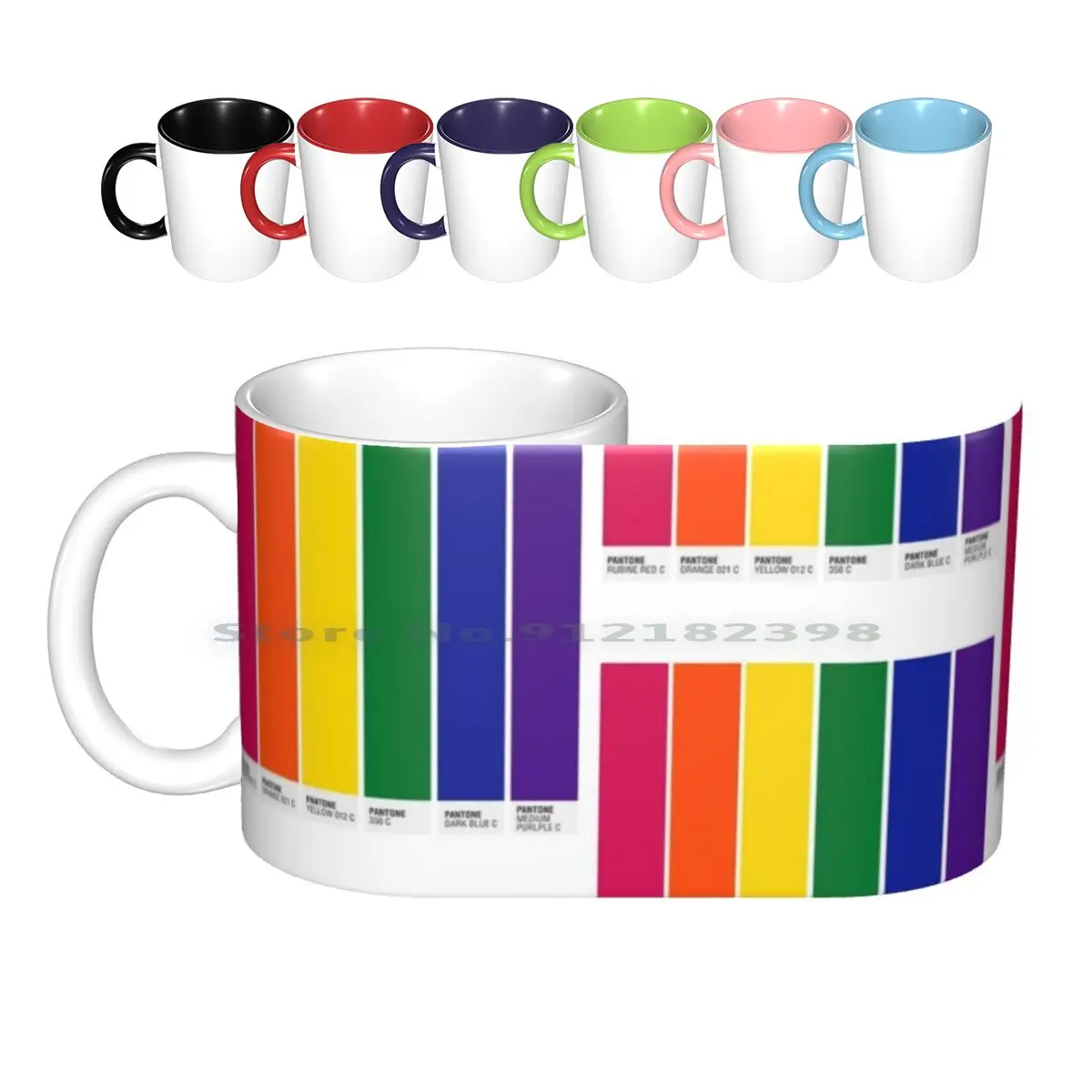 

Керамические кружки с флагом гордости Пантон, кофейные чашки, кружка для молока, чая, кружка с флагом гордости Пантон, цветные радужные разн...
