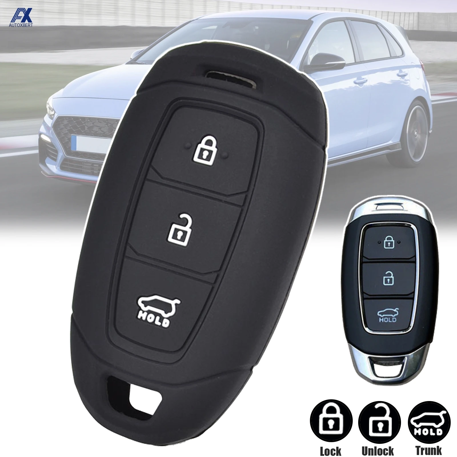 Силиконовый чехол для дистанционного ключа AX Hyundai Solaris i30 Elantra Ix35 Tucson Accent Santa Fe Azera