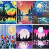 5d diy diamond painting sunset diamond embroidery landscape cross stitch full square round drill crafts manual home decor gift