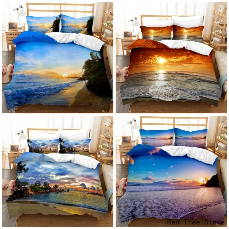 

Пейзаж с цифровой печатью (Постельное белье красивый закат облако Пододеяльник подушка чехол для взрослых роскошный BedLine подарок Queen Размер...