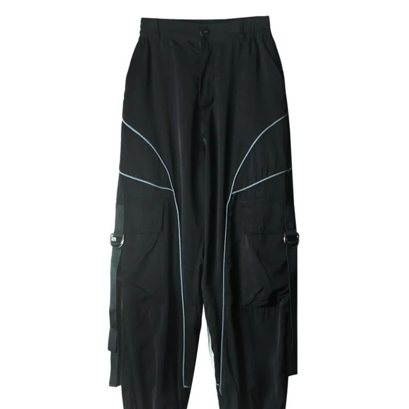 Y Demo Techwear женские брюки-карго с высокой талией ассиметричные брюки со