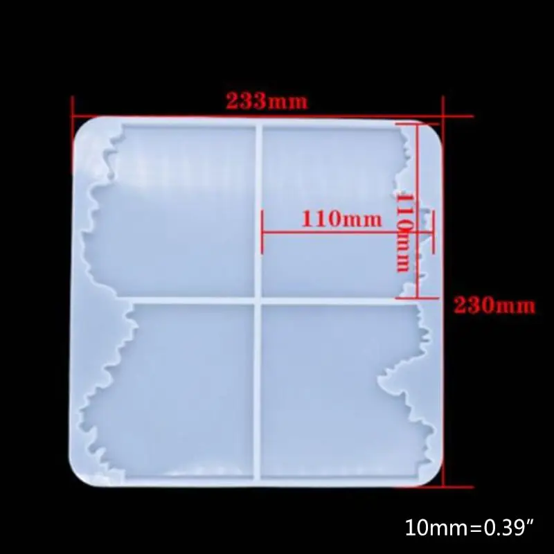 

2Pcs/Set Crystal Epoxy Resin Mold Coaster Casting Silicone Mould Handmade DIY Crafts Decorations Making Tool