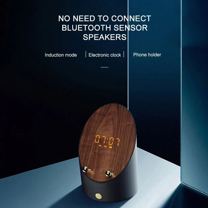 

Деревянный планшетный ПК Bluetooth Сенсор Смарт Динамик, мобильный телефон держатель, настольный мини Беспроводной, будильник, монитор, Динамик...