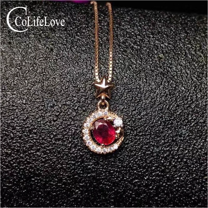 Женское Ожерелье для вечеринки серебряная подвеска с натуральным красным