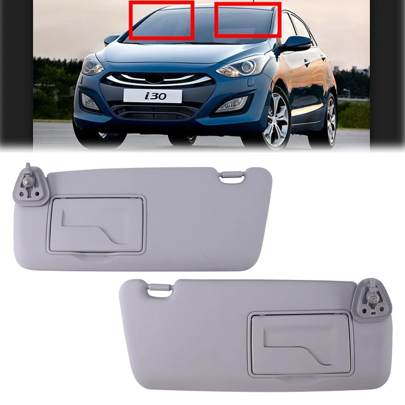 

Car Interior Sun Visor Shield Shade Board Gray LH RH for Hyundai I30 I30CW 2008-2011 852012L020TX 852022L020TX