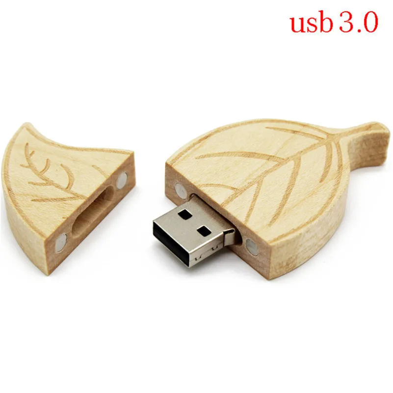 TEXT ME 2 цвета клен карбонизированный бамбук модель листьев usb3.0 32GB usb