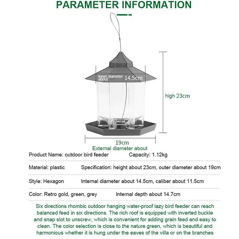 

Explosion Type Bird Feeder Feeder Roof Plastic Bird Feeder Bird Outdoor Feeder Feeder Bird H2V4