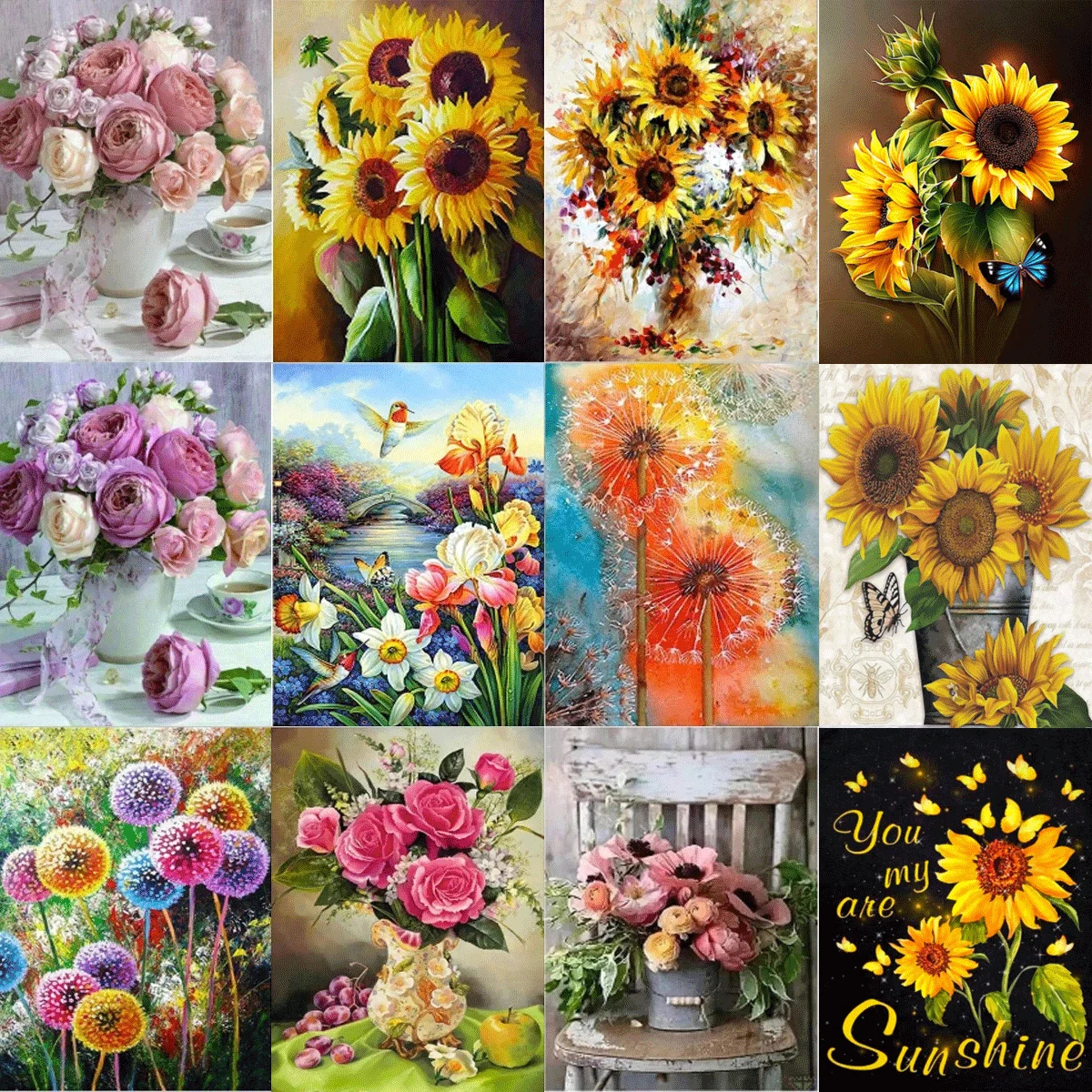 Набор для алмазной живописи вышивки крестиком 5d мозаика Цветочная вышивка