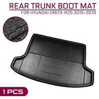 floor mat car cargo liner boot tray for hyundai creta ix25 2015 2016 2017 2018 2019 kick pad rear trunk cover matt carpet