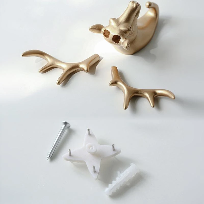 

American animal hook Strong seamless coat hook Decorative hook Home decoration deer head animal hook