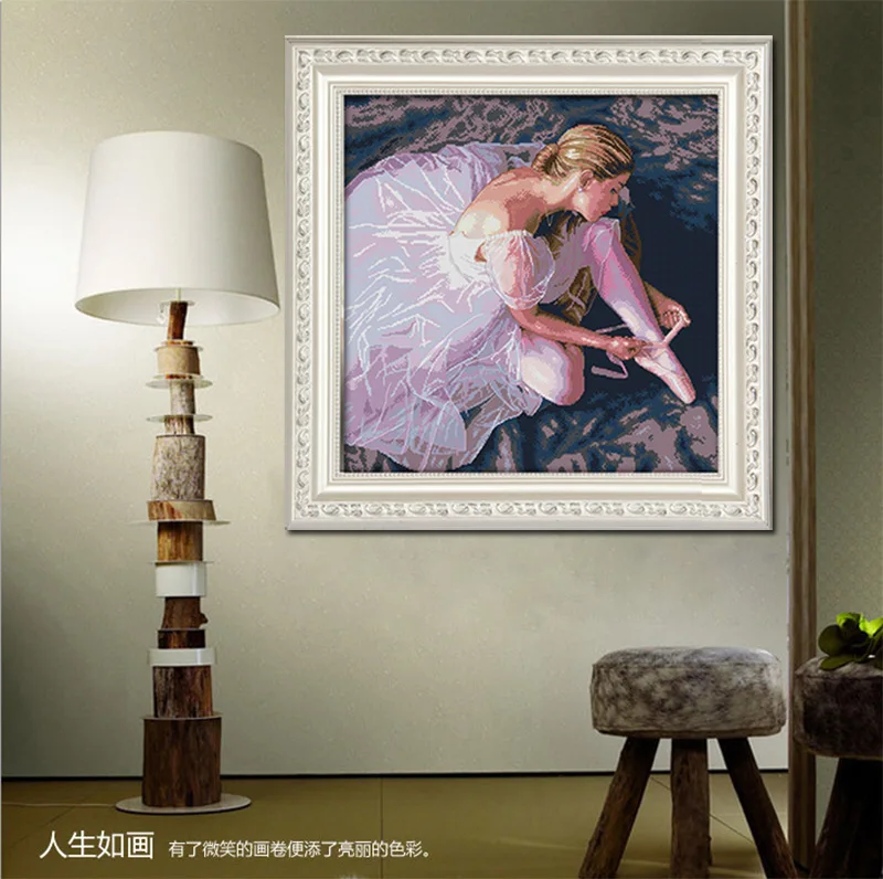 Набор для вышивки балетом белым ангелом DMC крестиком китайского производства|cross