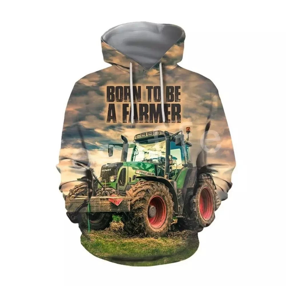 

LIASOSO Worker Farmer Tractor Pullover Crewneck Streetwear Harajuku Tracksuit Autumn Hoodies 3D Print Men/Women Sweatshirt