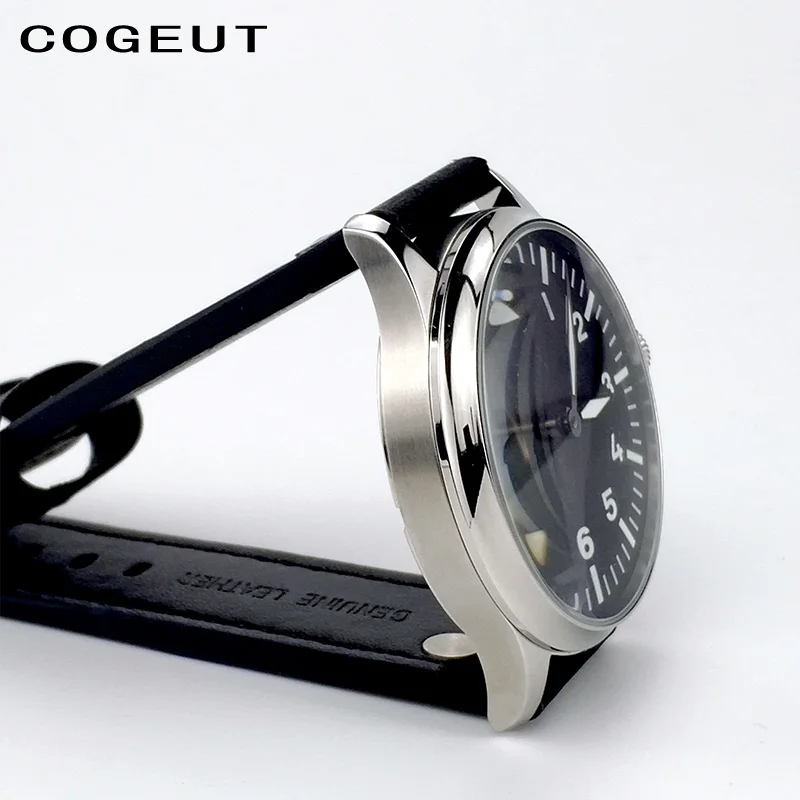Мужские механические часы pilot Seagull st3600 6497 сапфировые Corgeut винтажные военные наручные часы 17 драгоценностей ручной работы 44 мм