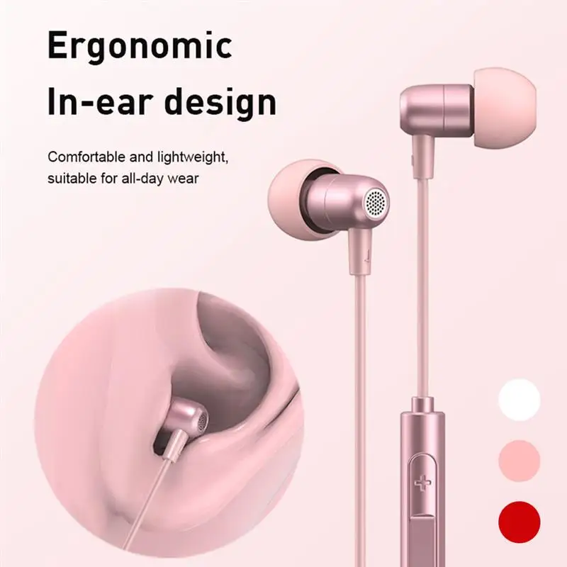 

Type C Wired Earphone 3.5mm Stereo In Ear Headphone Music Gaming Headsets Bass Waterproof Sports Earbuds with Microphone