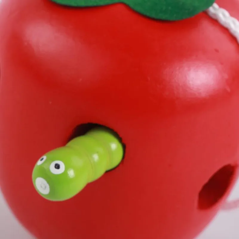 Деревянные игрушки для игр с яблоками и насекомыми координация рук глаз развитие