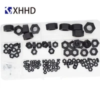 black nylon hexagon nut assortment kit box sample box m2 m2 5 m3 m4 m5 m6 m8 m10 m12