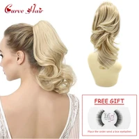 jaw ponytail extension resistant synthetic hair 14 wavy claw clip inon hair extensions brown blonde hair pony tail extension