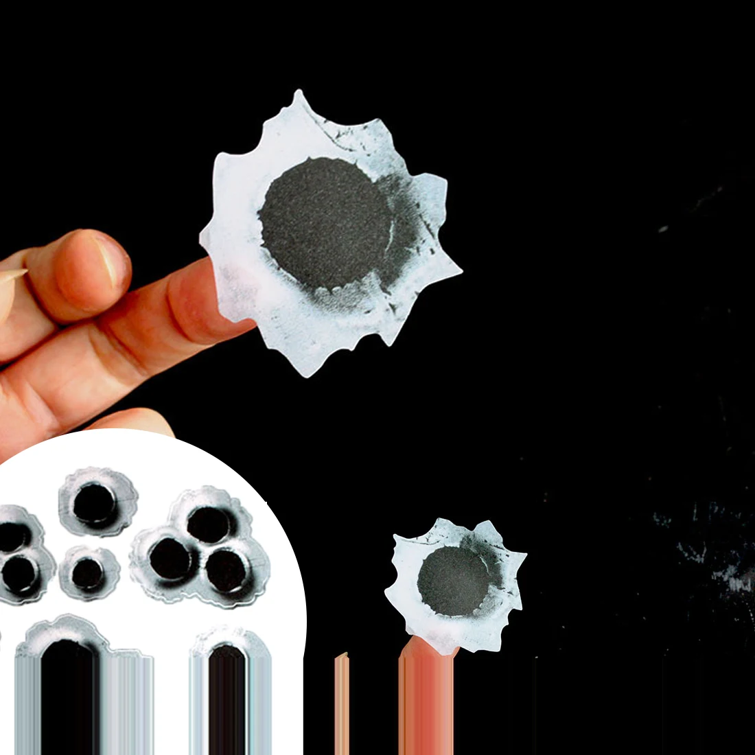 Dewtreetali 3D Fake Bullet Hole Gun Shots Funny Car Helmet Stickers Decals Emblem Symbol Creative personalized |