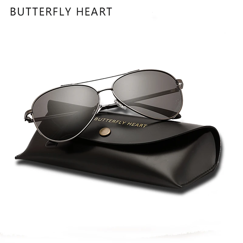 

Classic BUTTERFLY HEART Brand Men's Vintage Grade Glasses Polarized Driving Sunglasses Travel Eyewear