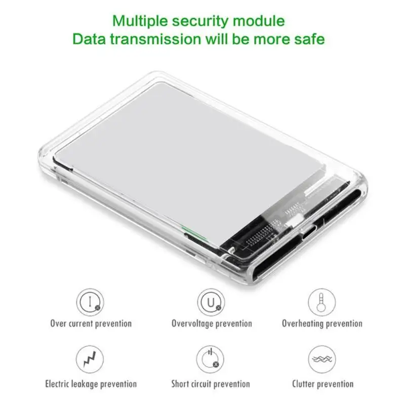 2 5 дюймовый жесткий диск чехол Тип с разъемами типа C и SATA USB 3 1 Gen SSD мобильный