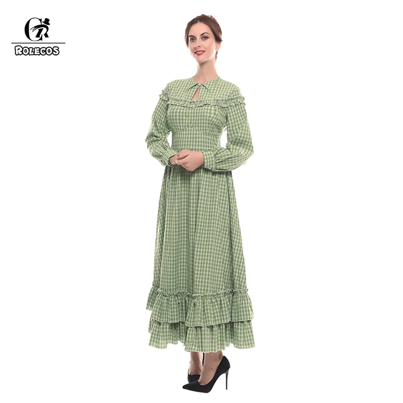 ROLECOS женское платье в минималистическом стиле хлопковое средневекового