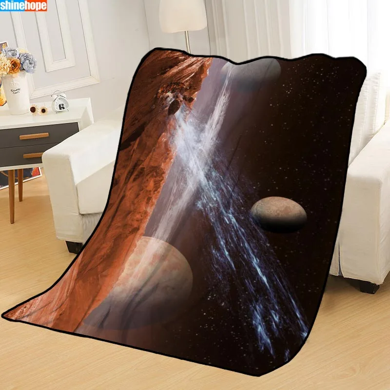 ?? パーソナライズされた毛布星空カスタムスペース毛布ベッドソフトtr Diyあなたピクチャードロップシッピングスロー旅行毛布