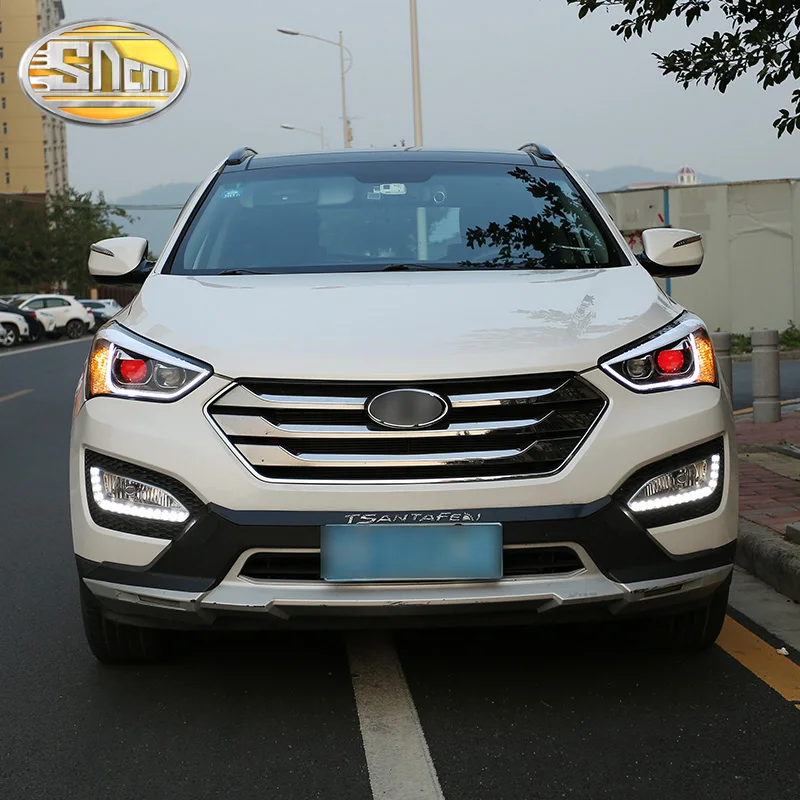 Автомобильный стильный светодиодный светильник для Hyundai Santa Fe IX45 2013 - 2015 DRL