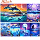 Набор для алмазной вышивки 5D сделай сам, алмазная живопись с дельфином, морским дном, пейзажем, мозаика, украшение для дома, подарок
