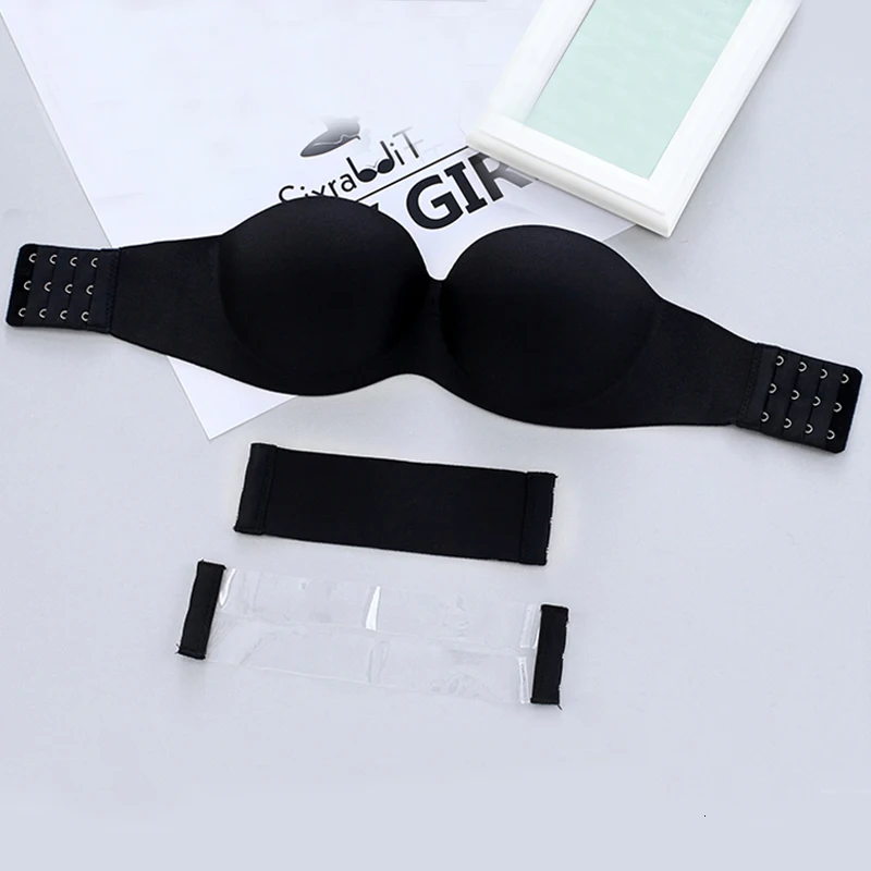 Sexy Invisible Bras For Women Magic Strapless Lingerie Push Up Bra Backless Bralette 1/2 Cup Brassiere Underwear Wedding Dress |