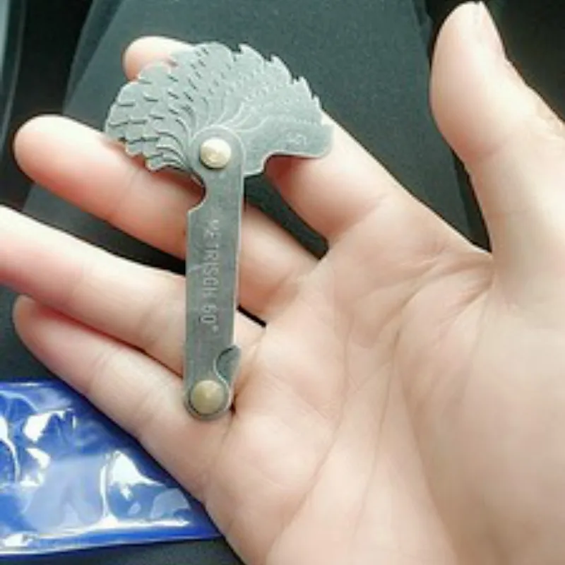 Прибор для измерения резьбы 20 лезвий 60 и 55 градусов|Шаблоны| |