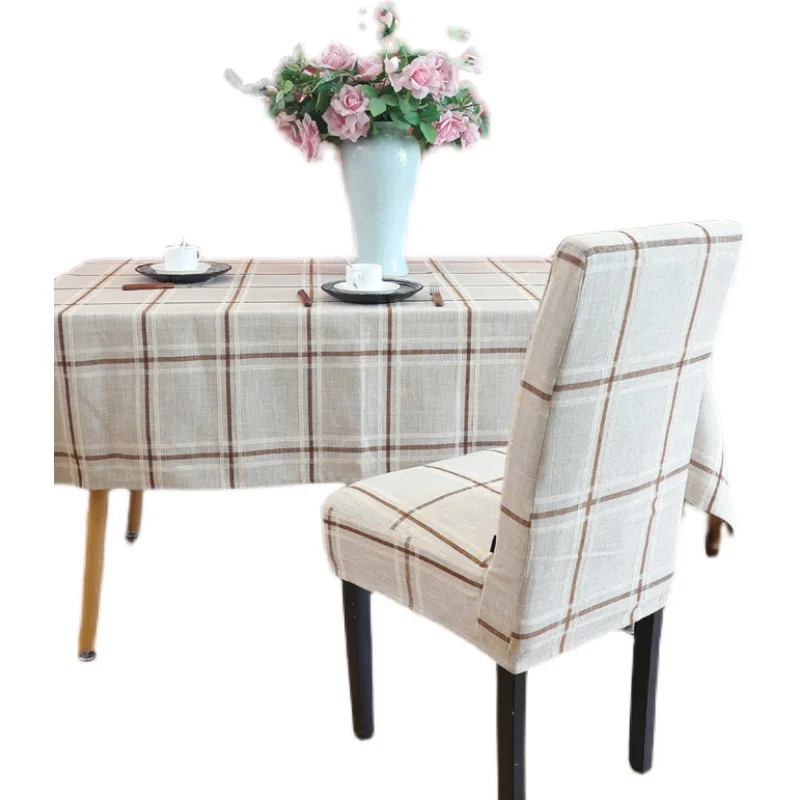 Custom One-Piece Office Linen Summer Household Dining Table And Chair Cover