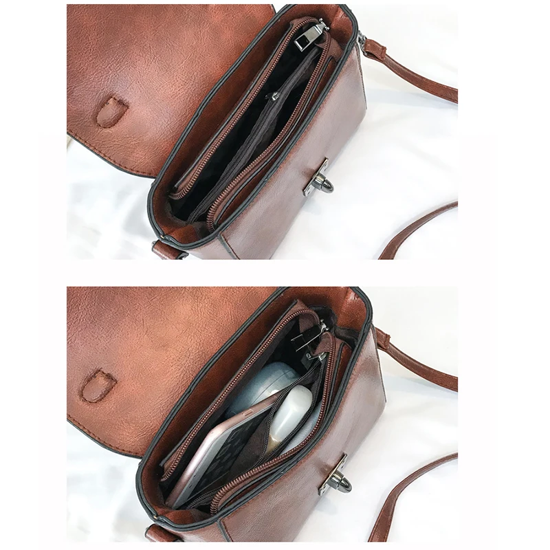 

Flap Small Crossbody Bags for Women Leather Black Hasp Fashion Mini Women Shoulder Messenger Bag Retro Ladies Wrist Bags