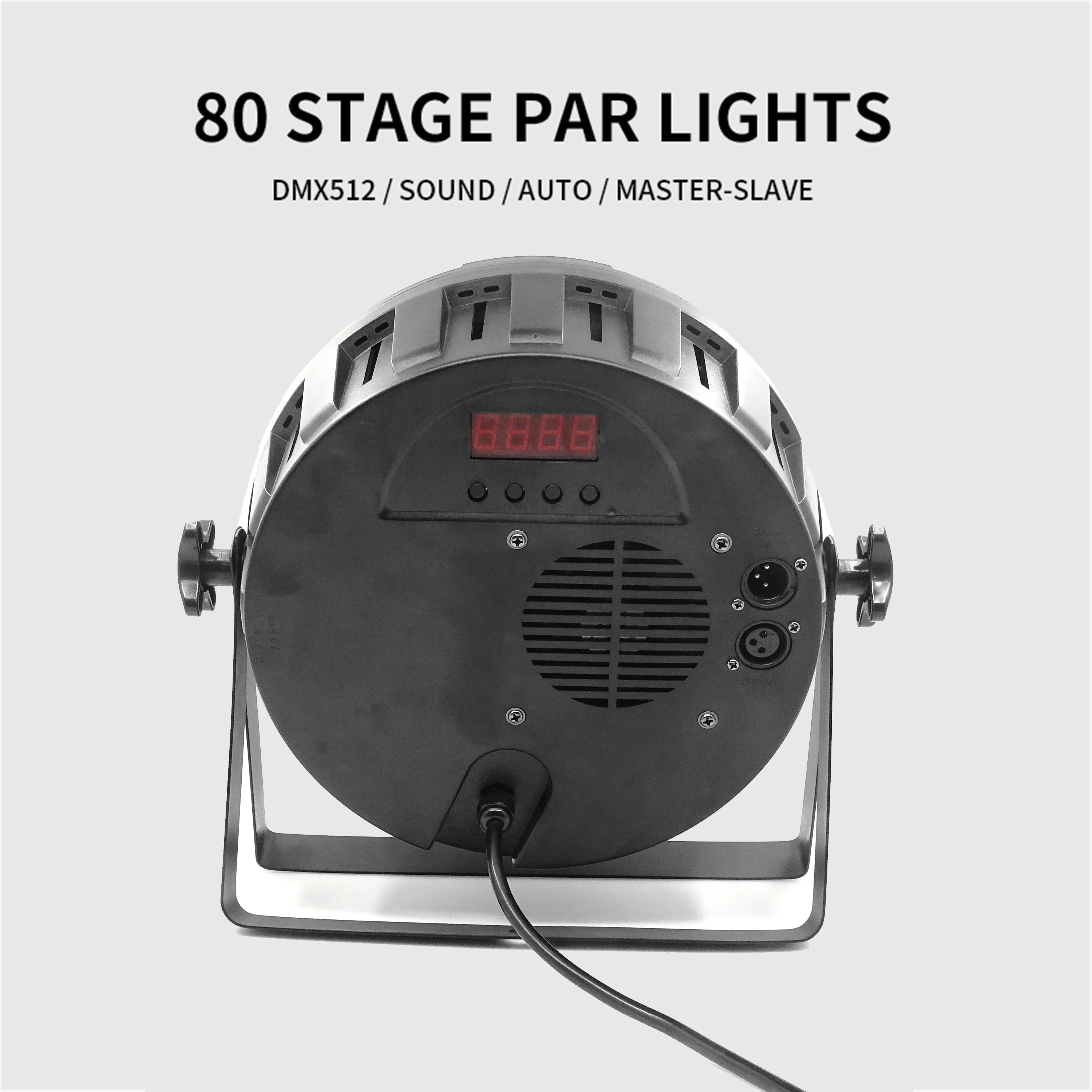 80x3W RGBW Цветные led Par огни плоские par dmx512 Свадебная вечеринка в стиле диско