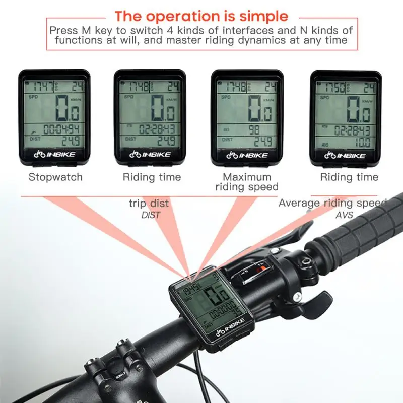 

2021 NEW IC321 Wireless Code Meter For Bicycle Riding Odometer Speed Detector Ipx5 Waterproof Multifunctional Bicycle Code Meter