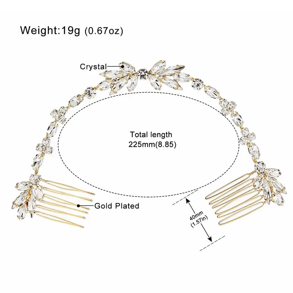Minlover Роскошные Стразы ручной работы свадебные гребни заколки Хрустальный цветок
