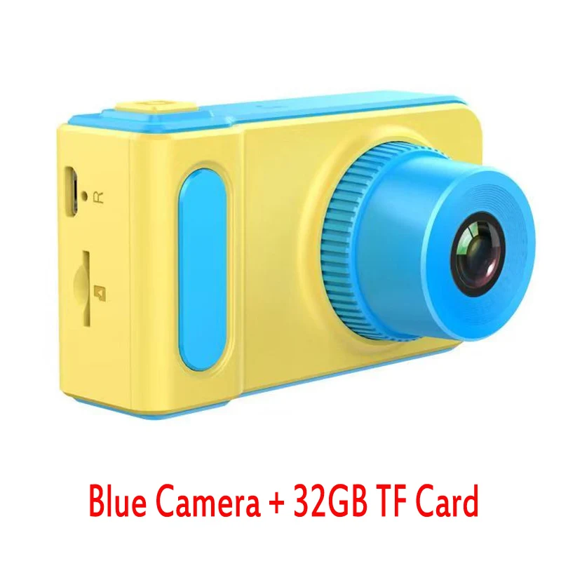 32GB Blue B Детская цифровая камера, игрушки для детей, подарки на день рождения, мини 1080P проекционная видеокамера, рождественский подарок для маленьких девочек и мальчиков - Цвет: 32GB Blue B
