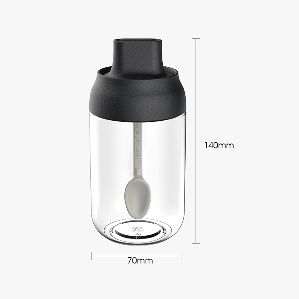 

Glass Seasoning Tank Kitchen Spice Kit Bottles Pepper Spoon Seasoning Jars Oil Brush Honey Container Food Storage Container