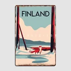 Финляндия, постер для путешествий, металлический знак, дизайн клуба, бара, стены, паба, жестяные пластинки Sign, постер
