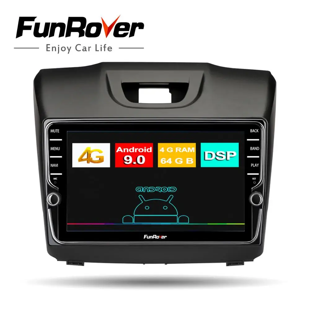 Funrover 8 ядерный 2 din Автомобильный радио мультимедиа android9.0 для Chevrolet Trailblazer Colorado S10 Isuzu D-max MU-X автомобильный dvd gps palyer