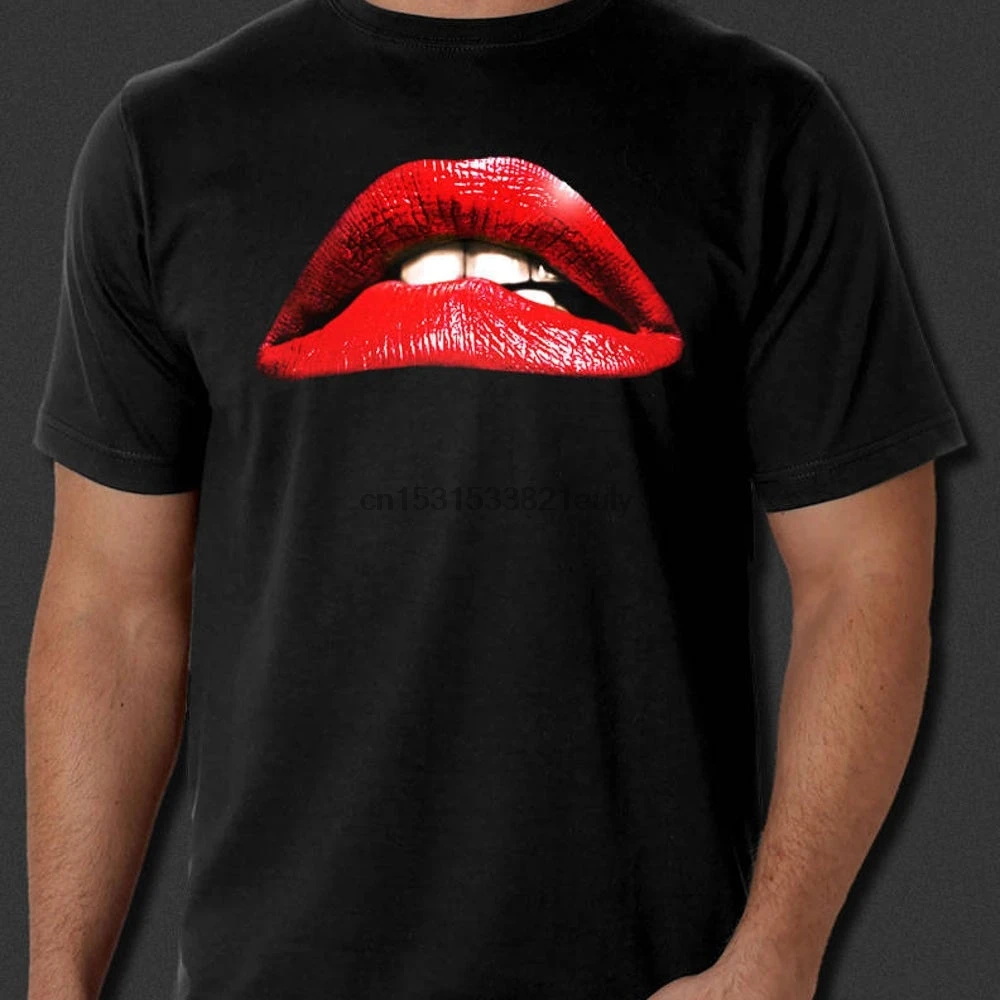 Новая Черная футболка с изображением фильма Рокки из Шоу губ Размеры S 6XL |