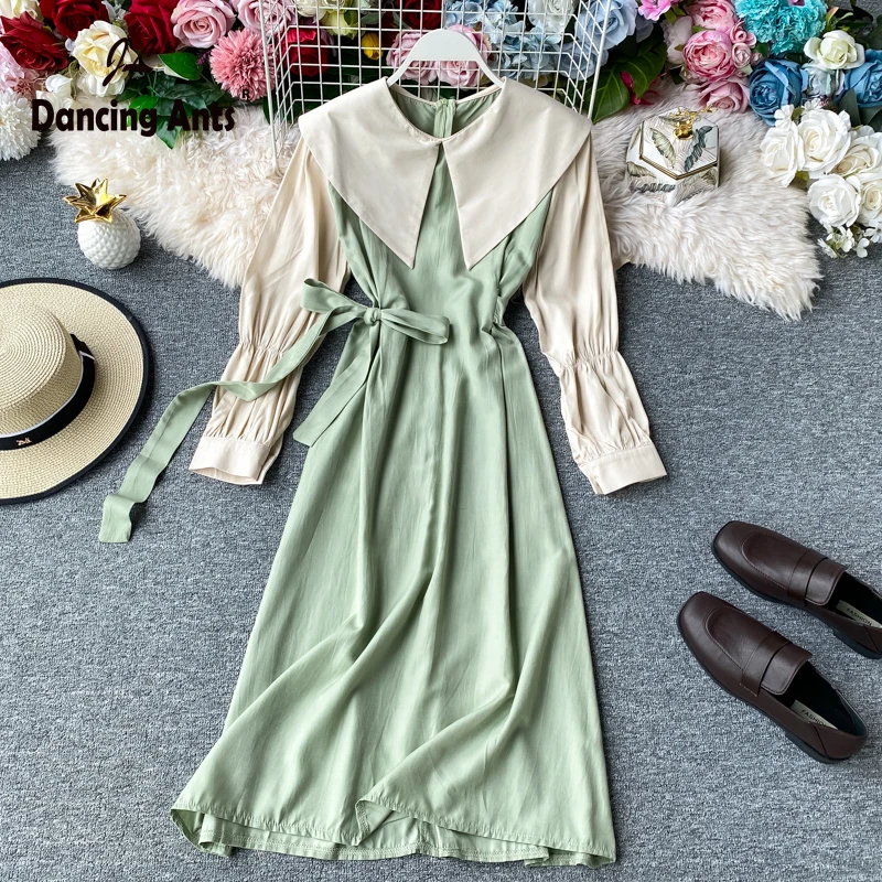 Женское платье с отложным воротником облегающее ТРАПЕЦИЕВИДНОЕ ПЛАТЬЕ во