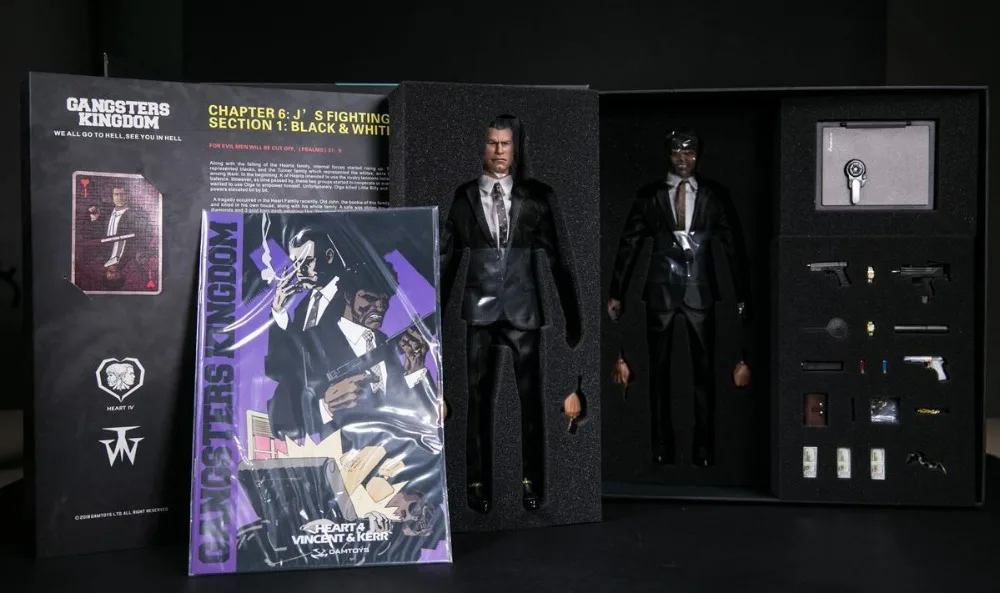 2 куклы в комплекте DAMTOYS 1/6 Gangsters Kingdom Heart 4 фигурки Винсента и Керра GK015