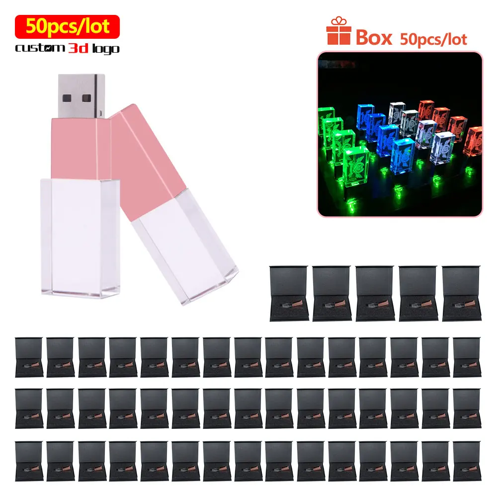 

USB флеш-накопитель 50 шт./лот, 8 ГБ, 128 ГБ, 64 ГБ, 32 ГБ