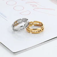 vintage stainless steel hip hop bladed ring fashion punk rock ring factory direct lover couple rings for man and women